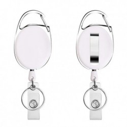 Szín: fehér 1db - Behúzható jelvénytartók Orvosnővér jelvénytekercsek Clip Kulcstartó Személyi igazolványtartó