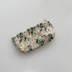 Szín: 19x7,5x4cm - Leopárdmintás kozmetikai táska kis női sminkrendszerező kordbársony virág rúzsok táskák diáklány