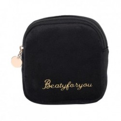 Fekete szín - Aranyos kis kozmetikai táska szalvéta egészségügyi betét tasak törölköző tároló táska érme