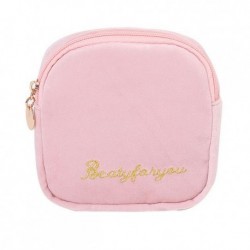 Szín: rózsaszín - Aranyos kis kozmetikai táska szalvéta egészségügyi betét tasak törölköző tároló táska érme