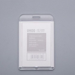 Szín: fehér függőleges - 1 db átlátszó akril kártyatartó tok női férfiak diák buszkártya jelvénytartó