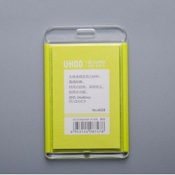 Szín: sárga függőleges - 1 db átlátszó akril kártyatartó tok női férfiak diák buszkártya jelvénytartó