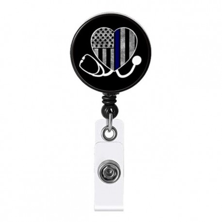 Szín: H - 1 DB Nővér azonosító NCkártya tartó Behúzható jelvénytartó Kitűző orsó kártyacsipesz munkához Új