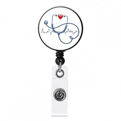 Szín: 15 - 1 DB Nővér azonosító NCkártya tartó Behúzható jelvénytartó Kitűző orsó kártyacsipesz munkához Új