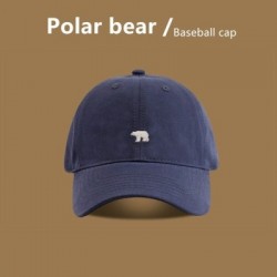 Szín: sötétkék-54-59cm - Baseball sapka nőknek Férfi Hímzés Jegesmedve Hip Hop Snapback sapkák Pamut szörf