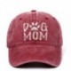 Szín: kávé - Hímzés KUTYA MOM divatos sapka sapka pamut mosott puha sport baseball sapkák pár Snapback hip hop apa