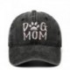 Szín: kávé - Hímzés KUTYA MOM divatos sapka sapka pamut mosott puha sport baseball sapkák pár Snapback hip hop apa