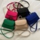 Szín: zöld - Rózsaszín filc táskák Női koreai divat Női Crossbody válltáska Trend Retro Designer Luxus Kézitáska