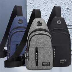 Szín: fekete 2 - Új, többfunkciós férfi Crossbody táska vízálló válltáska Utazási Túrázás Kemping Sling Bag Pack