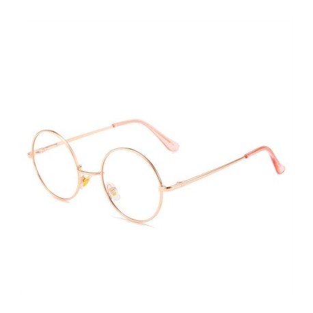 Lencsék színe: rózsa vörös - Fotokróm napszemüvegek Női kerek fémkeretes szemüvegek Anti kék fény színváltó