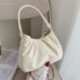 Fekete szín - Kis négyzet alakú redőzött fogantyúk Designer kézitáska Női Crossbody válltáskák Hírvivő