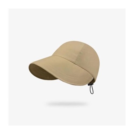 Szín: bézs - Hordozható, összecsukható széles karimájú napozósapka nyári, gyorsan száradó, lélegző strandellenző