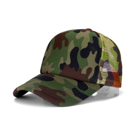 Szín: terepszínű-54-60cm - Nyári hálós golf baseball sapka férfi női lélegző kültéri horgász kamionos apa sapka