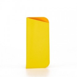 Szín: sárga - 1 db egyszerű napszemüveg táska PU bőr szemüveg tok mobiltelefon hordozható tároló tok cukorka színes