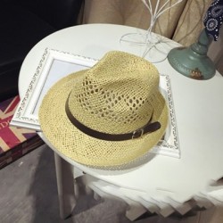 Szín: bézs-null - Légáteresztő férfi kalap nyári tengerparti széles karimájú strandkalap Western Cowboy kalap Férfi