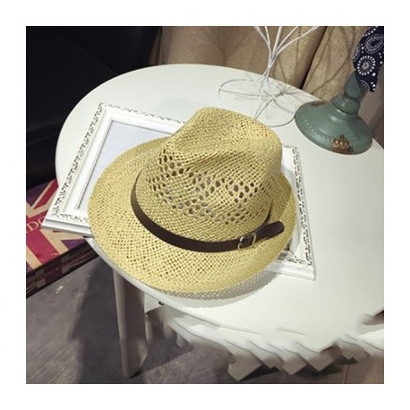 Szín: bézs-null - Légáteresztő férfi kalap nyári tengerparti széles karimájú strandkalap Western Cowboy kalap Férfi