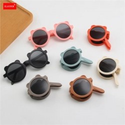 Lencsék színe: rózsaszín - KLASSNUM Összecsukható napszemüvegek Gyerekek Aranyos Medve Kerek Szemüveg fiúknak