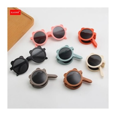 Lencsék színe: rózsaszín - KLASSNUM Összecsukható napszemüvegek Gyerekek Aranyos Medve Kerek Szemüveg fiúknak