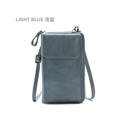 Szín: kék - Női kis kereszttartó táskák női válltáska kézitáska Mini telefontárca Luxus bőr kártyatartó Női