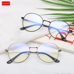Keret színe: ezüst - Fém kerek keretes kék sugárzás elleni szemüvegek ultrakönnyű férfi női kék fényt blokkoló