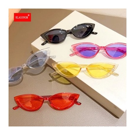 A lencsék színe: átlátszó piros - KLASSNUM 2023 macskaszem napszemüveg női vintage cukorka színes lencse kültéri