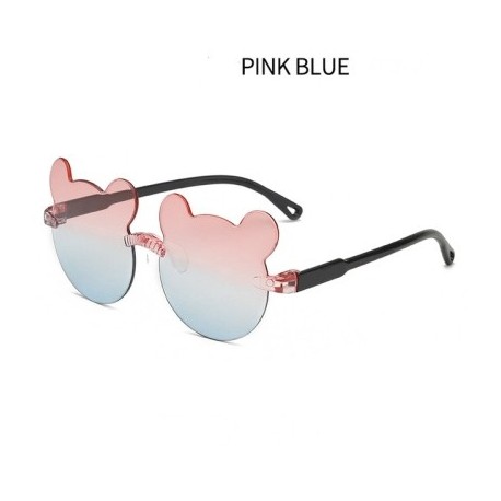 Lencsék színe: Pink Blue-One-piece - Színes szemüveg nyári vicces gyerekek aranyos lányok napszemüveg UV400 védelem
