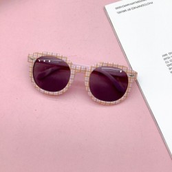 Lencsék színe: rózsaszín - KLASSNUM Kids Kerek Napszemüvegek Márkatervező Gyermekek Aranyos Napszemüvegek Vintage