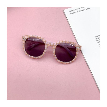 Lencsék színe: rózsaszín - KLASSNUM Kids Kerek Napszemüvegek Márkatervező Gyermekek Aranyos Napszemüvegek Vintage