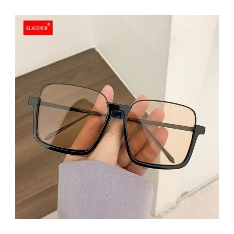 Lencsék színe: narancs - Túlméretes napszemüvegek női 2023 retro négyzet alakú félkeretes négyzet alakú