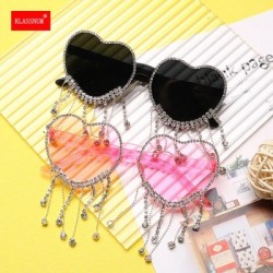 Lencsék színe: lila bojt - Egyedi Party Favor Heart napszemüveg Diamond Bojt UV400 Protection Rend Peach Heart keret