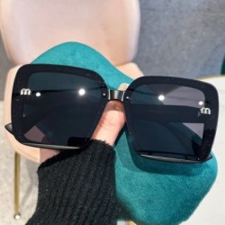 A lencsék színe: A - 2023-as Luxus Designer Túlméretes szögletes napszemüvegek Női Divatos Vintage Vezetős