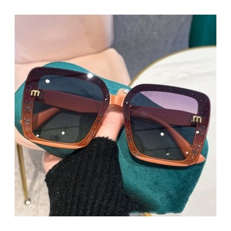 Lencsék színe: C - 2023-as Luxus Designer Túlméretes szögletes napszemüvegek női nőknek Divatos vintage vezetői