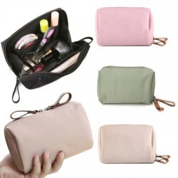 Szín: rózsaszín - Női sminktáska utazó hordozható mini kozmetikai piperecikkek Hajtűk Tároló rendszerező Vízálló