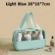 Szín: világoskék M - Kozmetikai táska áttetsző sminktáska nagy kapacitású fürdőszobai mosogatótasak pipereszett