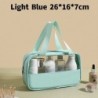 Szín: világoskék M - Kozmetikai táska áttetsző sminktáska nagy kapacitású fürdőszobai mosogatótasak pipereszett