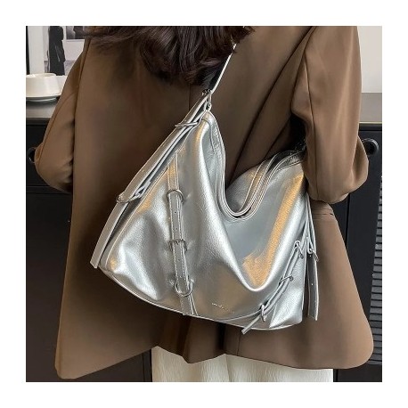 Fekete szín - Nagy kapacitású női hordtáska 2023 új divatos ingázó hónaljtáska, puha bőr válltáska, női