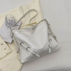 Fehér szín - Nagy kapacitású női hordtáska 2023 új divatos ingázó hónaljtáska, puha bőr válltáska, női