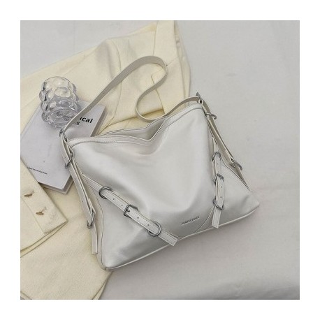 Fehér szín - Nagy kapacitású női hordtáska 2023 új divatos ingázó hónaljtáska, puha bőr válltáska, női