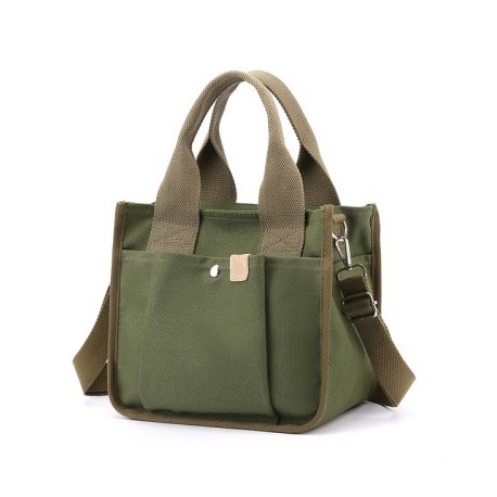 Szín: zöld - Csomagtartók Táskák Női Nagy kapacitású Kézitáskák Japán vászon Egy vállas Messenger Bag Több zsebes