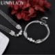 URMYLADY-Fine-925-Sterling-Silver-Charm-Gy__ngy__k-Nyakl__nc-Kark__t__-__kszer-n__knek-F__rfi-L__nck__szlet-Esk__v__i-Aj__nd__k