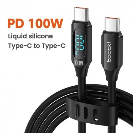 Fekete-sz__n---Toocki-100-W-USB-C---C-t__pus__-k__bel-5A-PD-gyorst__lt__-C-t__pus__-LED-kijelz__-k__bel-Macbookhoz-Xiaomi-Huawei